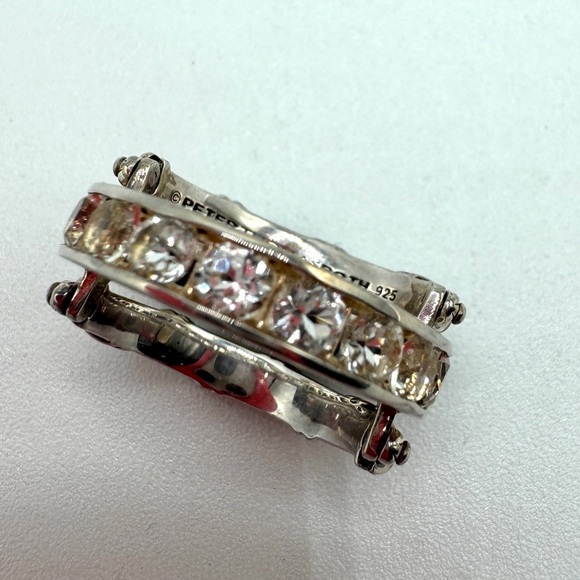 PETER THOMAS ROTH White Topaz,Black Spinel
Reversible Ring in Sterling Silver - Picture 5 of 11